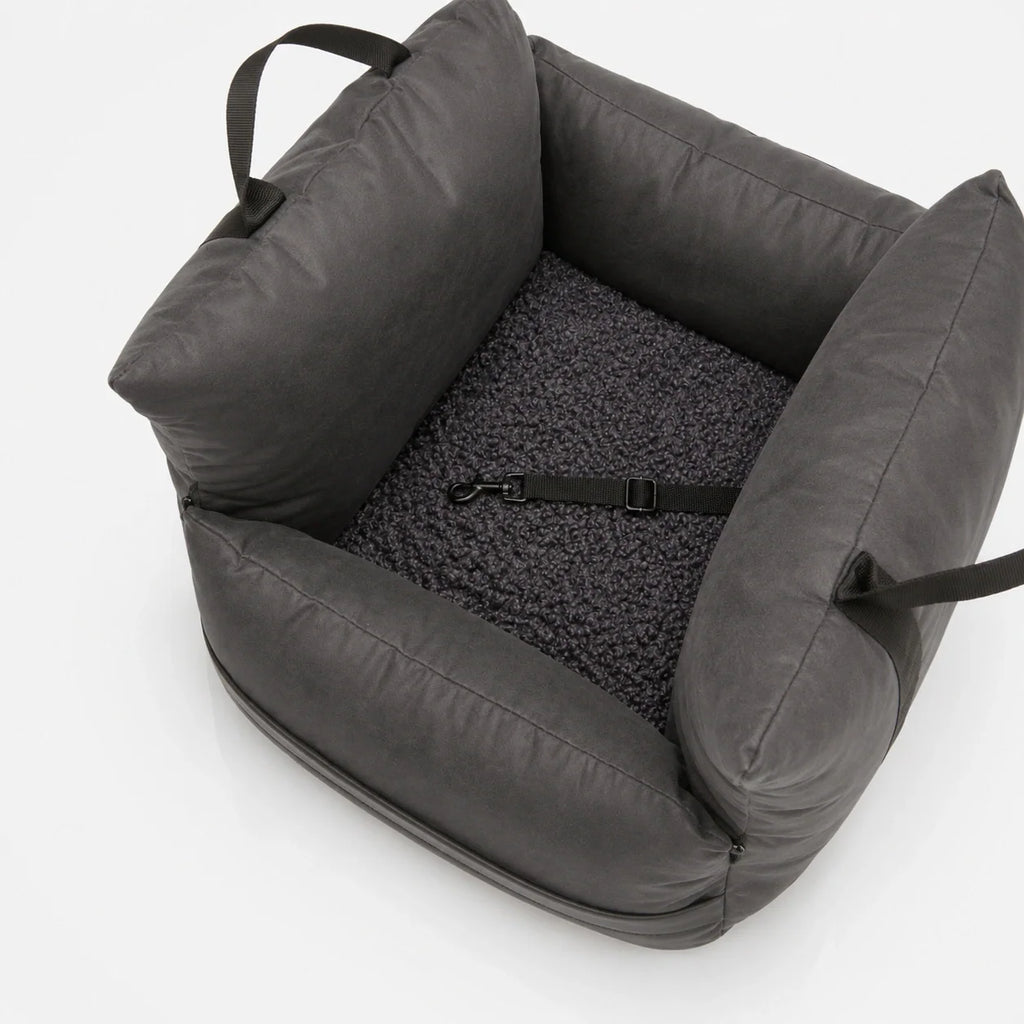 Sedile auto per cani in morbido cotone con memory foam e maniglie