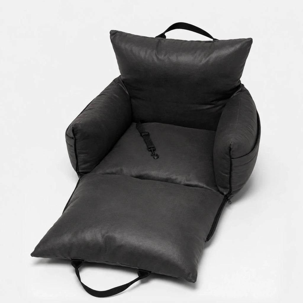 Sedile auto per cani in morbido cotone con memory foam e maniglie