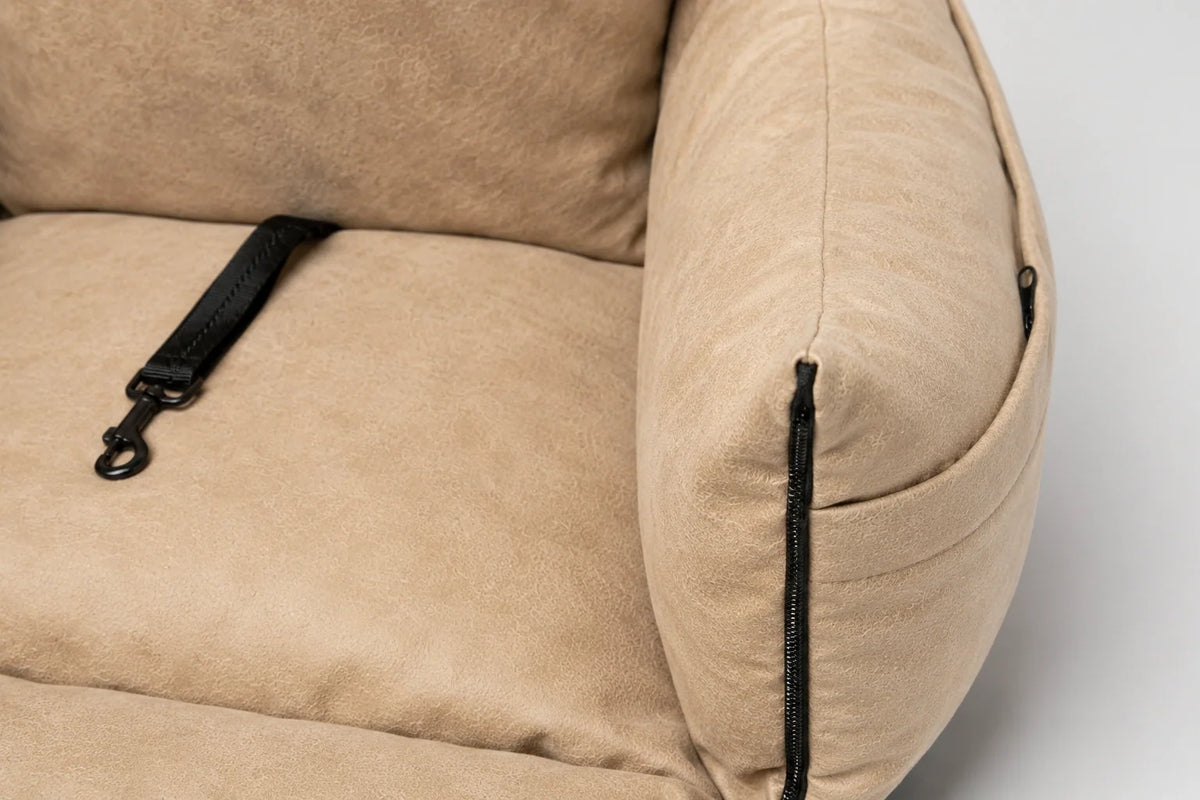 Sedile auto per cani in morbido cotone con memory foam e maniglie