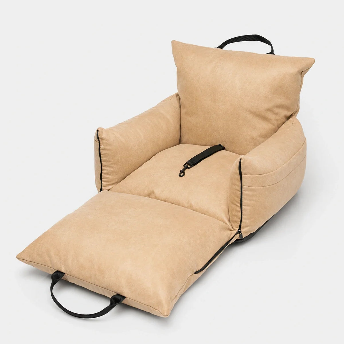 Sedile auto per cani in morbido cotone con memory foam e maniglie