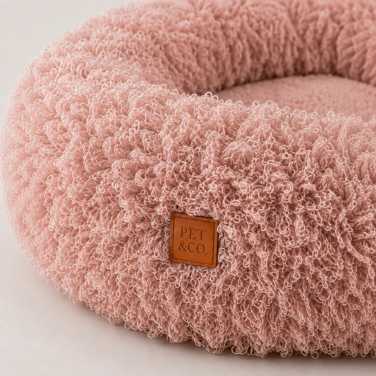 Cuccia per cani a ciambella in morbido peluche riccio con imbottitura in memory foam