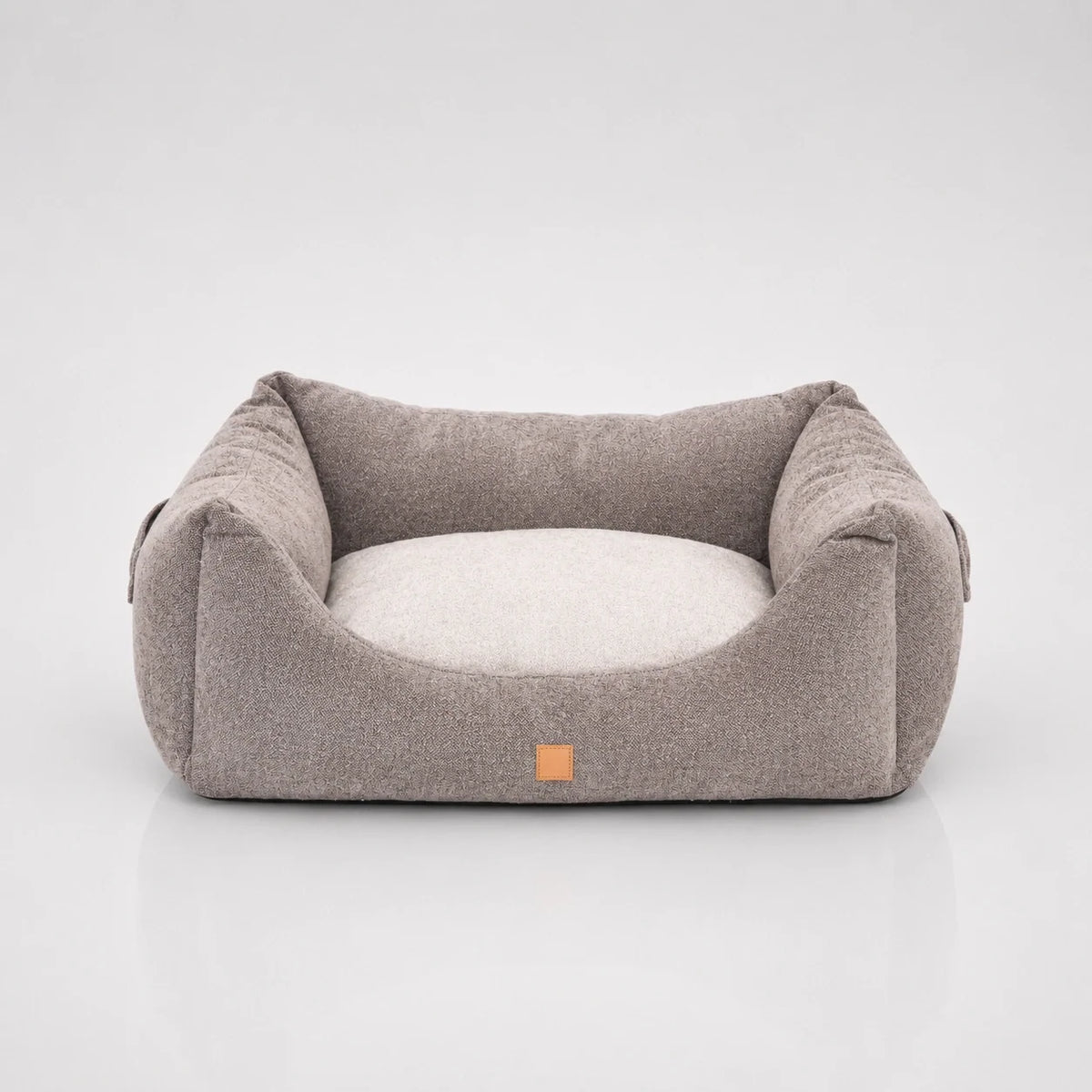 Cuccia per cani con bordi rialzati in morbido cotone e imbottitura in memory foam regolabile