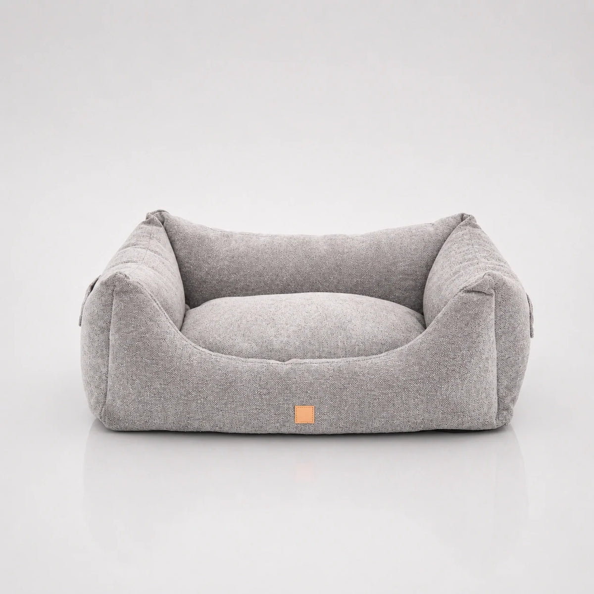 Cuccia per cani con bordi rialzati in morbido cotone e imbottitura in memory foam regolabile