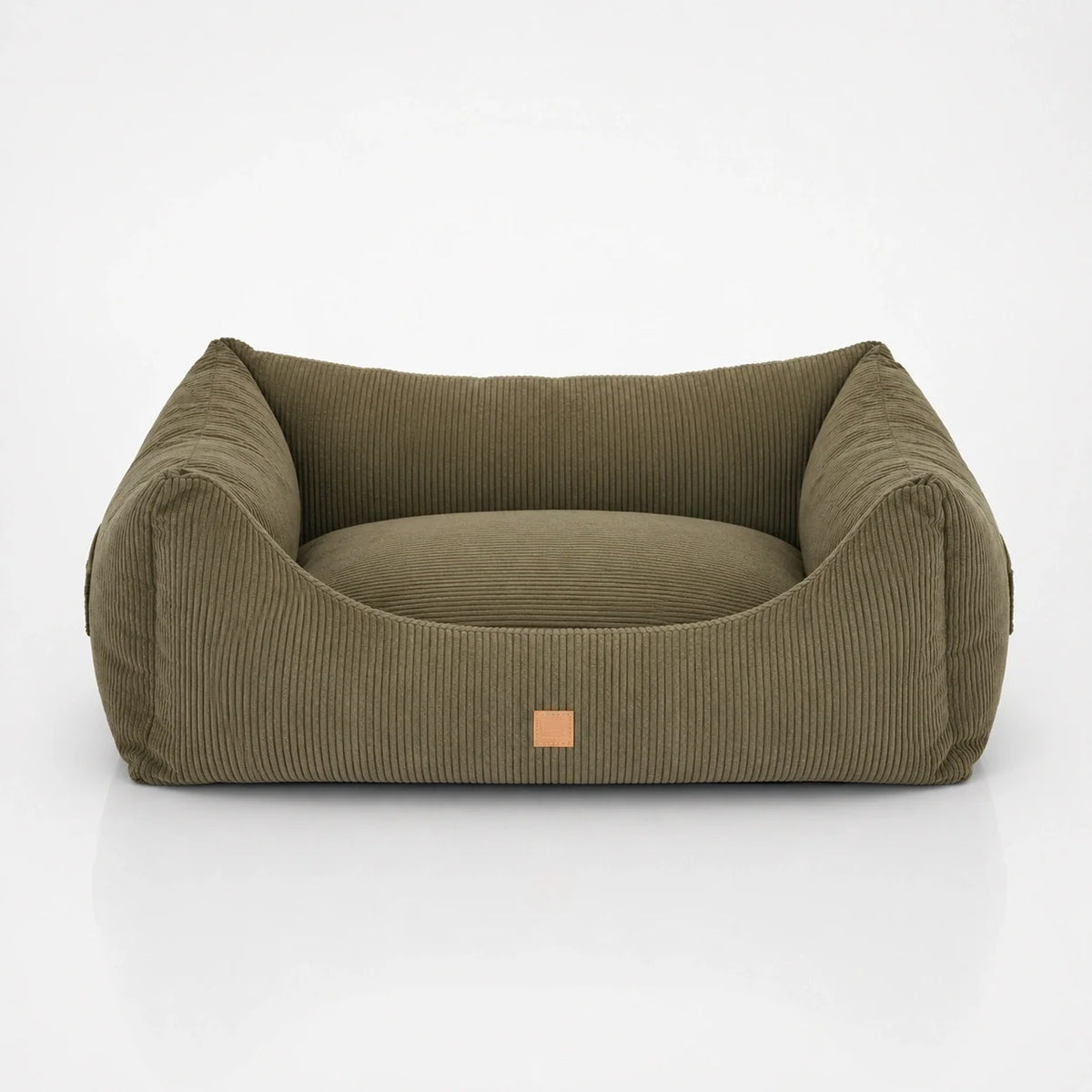 Cuccia per cani a forma di cuscino in velluto a coste con cuscino reversibile e memory foam