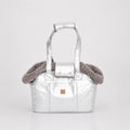 Borsa da trasporto leggera per cani con fodera in peluche e maniglie