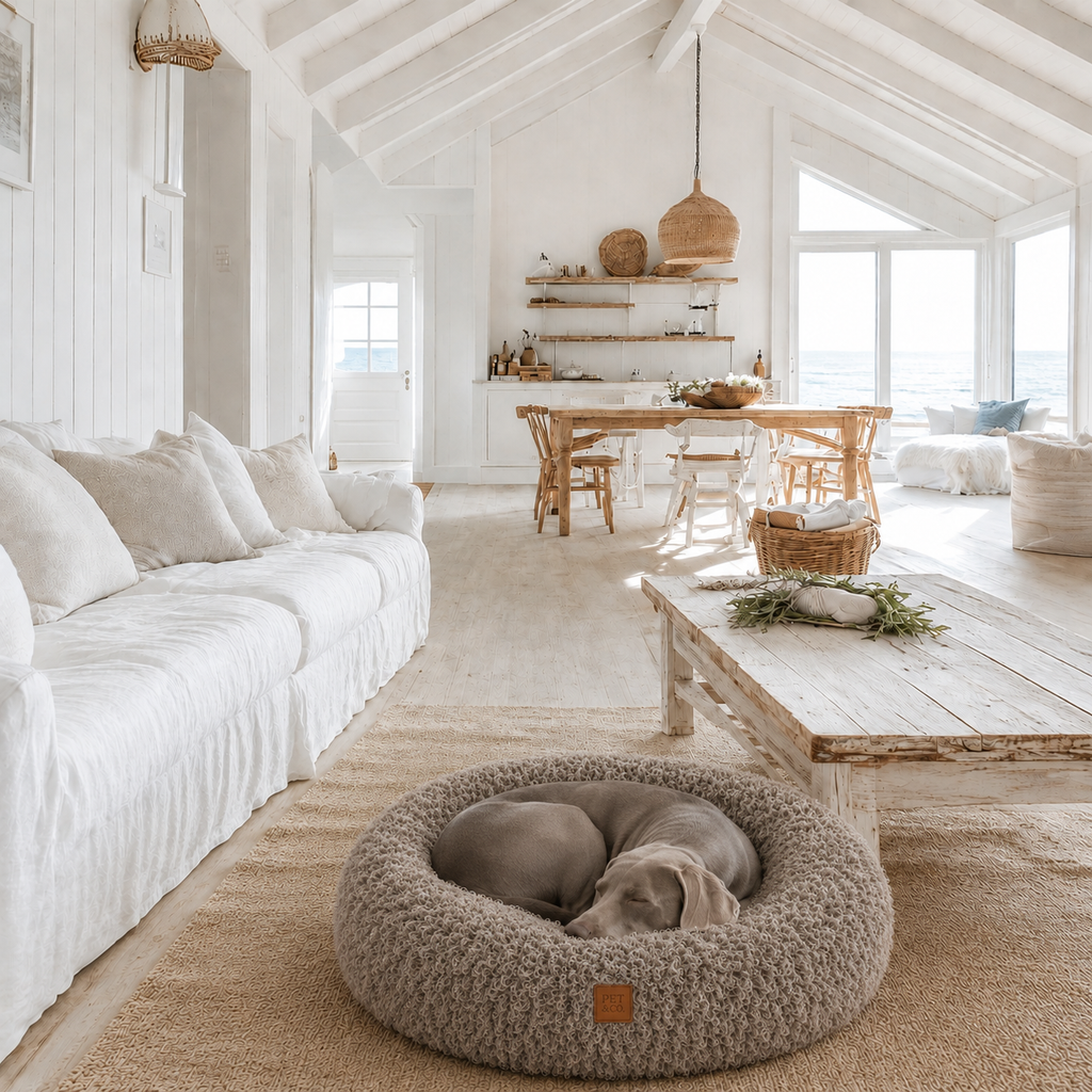 Weiches, lockiges Plüsch-Donut-Hundebett mit Memory-Foam-Füllung