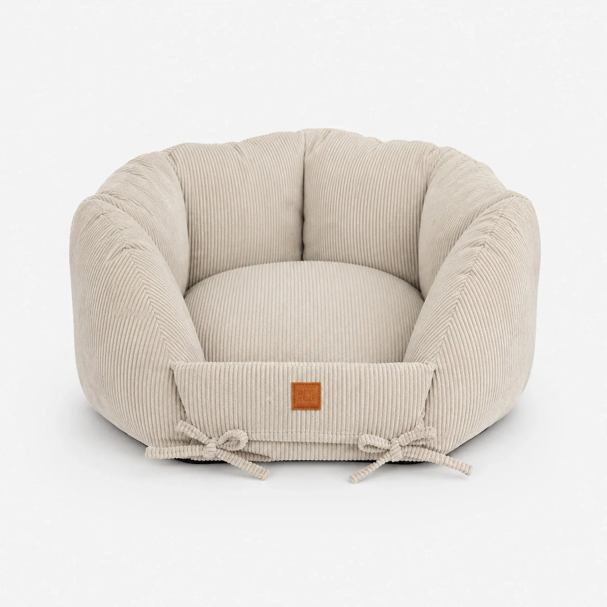 Letto a Cilindro per Cani in Velluto a Coste Morbido con Cuscino in Memory Foam Lavabile