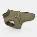 Waterproof Quilted Dog Coat with Adjustable Harness and Soft Lining