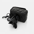 Quilted Vegan Leather Dog Waste Bag Dispenser with Attachment Clip