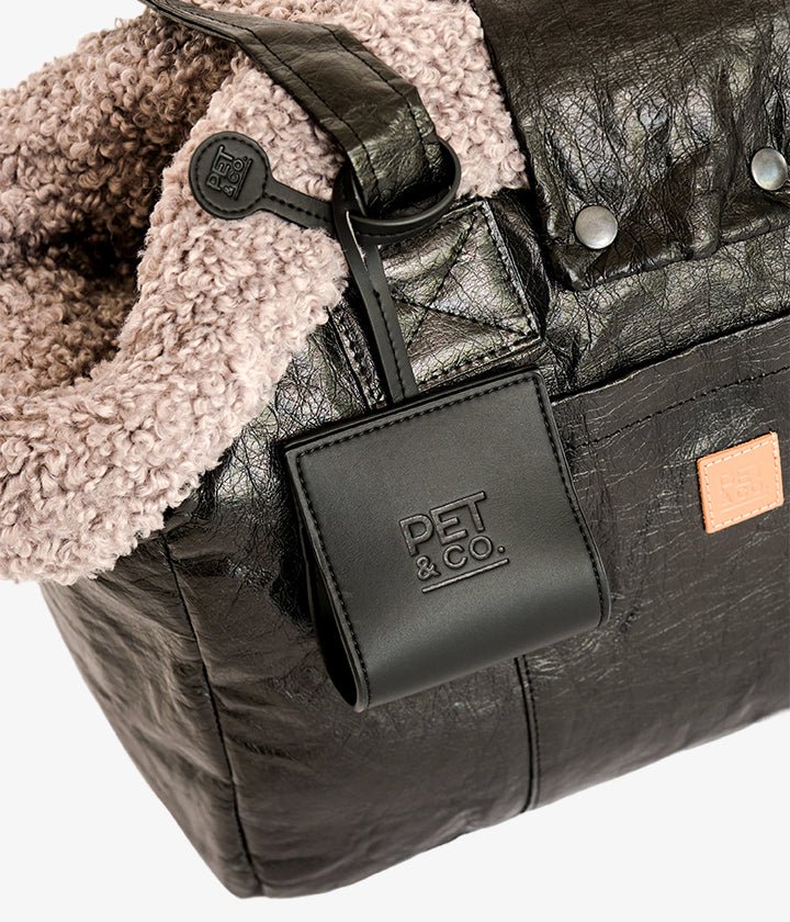 Borsa da trasporto leggera per cani con fodera in peluche e maniglie