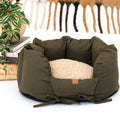 Hundebett aus Baumwoll-Canvas mit stützendem Rand und weicher Memory-Foam-Füllung
