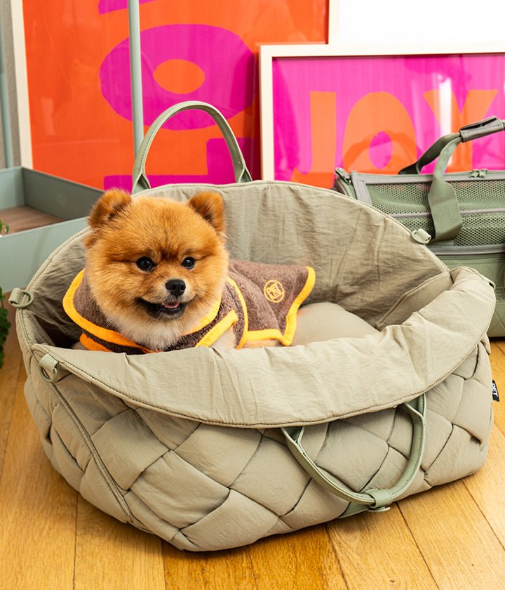 Soft Organic Cotton Dog Bathrobe with Adjustable Strap and Contrast Trim